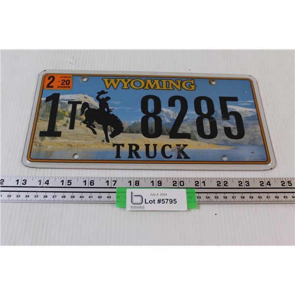 Wyoming License Plate