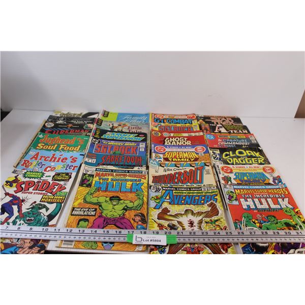 (22) Comic Books: Daredevil, Hulk, Archie, Superman, Star Trek, Avengers, Misc.