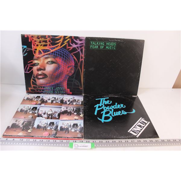 (4) Records: Grace Jones, Talking Heads, The Powder Blues