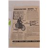 Image 4 : (3) Vintage Motorcycle 1940's Advertisements in Protective Sleeves