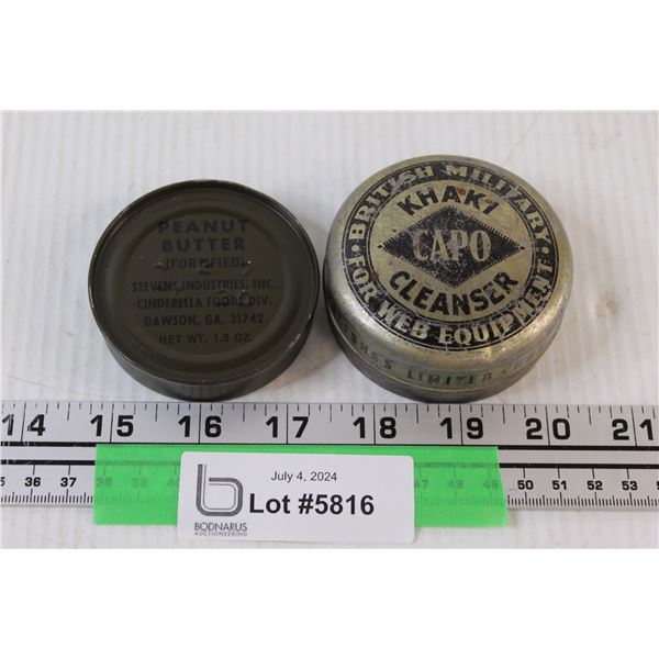 Military Ration Peanut Butter (sealed & Military Web Equipment Cleanser
