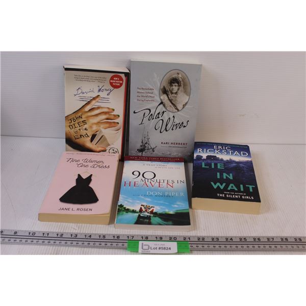 (5) Books: Polar Wives, Lie in wait, nine women one dress, Misc.