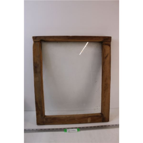 * Antique Wooden Window - 23"x20"