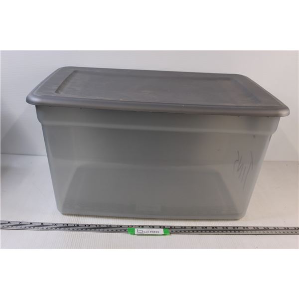* Clear Tote w/Lid - 23"x16"x12"