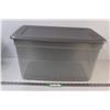 Image 1 : * Clear Tote w/Lid - 23"x16"x12"