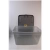Image 2 : * Clear Tote w/Lid - 23"x16"x12"
