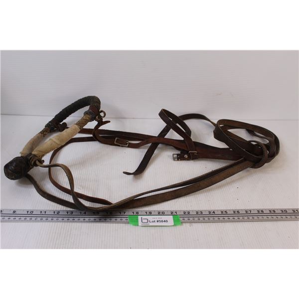 Horse Hackamore & Reins/Lead