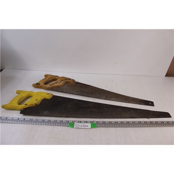 (2) Wood Saws - 26.5" & 21.5" Blade lengths