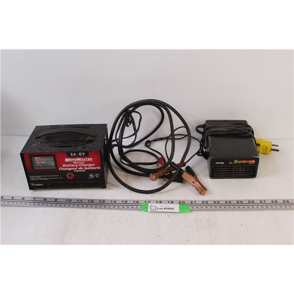 Motomaster 6amp Battery Charger & Big Heat Heater (Both Power On)