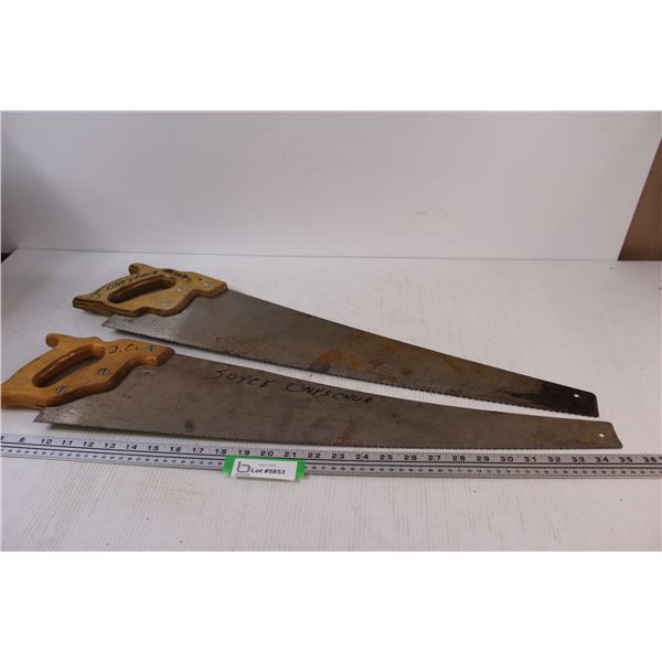 (2) Wood Saws - 26" Blade lengths