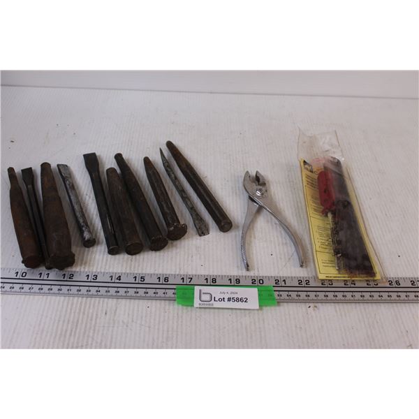 (10) Punch Set, Pilers, Tubeless Tire Repair Kit