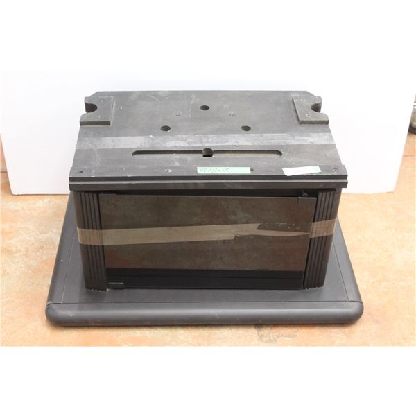 * Rotating TV Stand - 2 Shelves inside, Smoky Glass Door - 32" Wide x 21" tall x 17" Deep