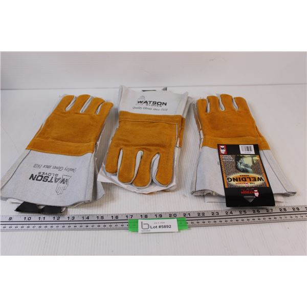 (3) Welding Gloves - Size Large - NEW