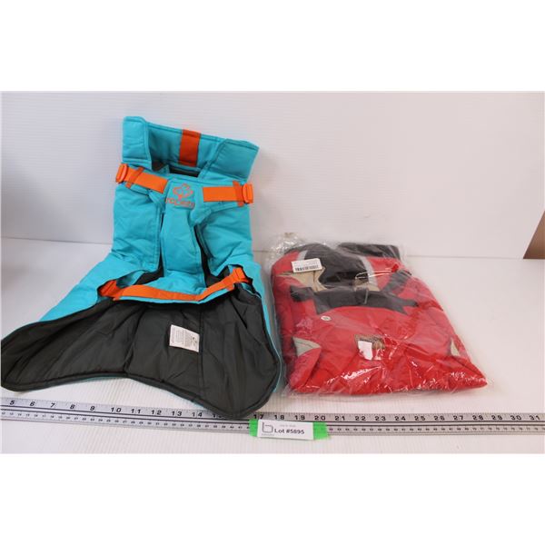 (2) Dog Jackets - NIB (Size 18/Large (BLUE) & XXL (RED))
