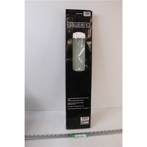 Glass Floating Shelf - 23.7"x4.7" - NIB