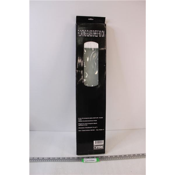 Glass Floating Shelf - 23.7"x4.7" - NIB