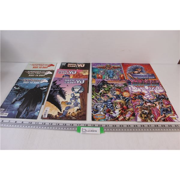 (10) Comic Books: (4) Young Blood, (3) Mech Cadet YU, (3) Androids Dream