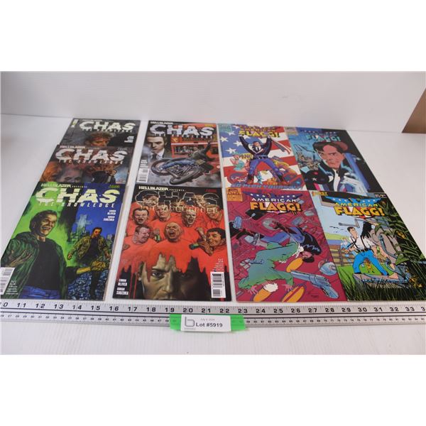 (9) Comic Books: (5) Chas, (4) American Flagg