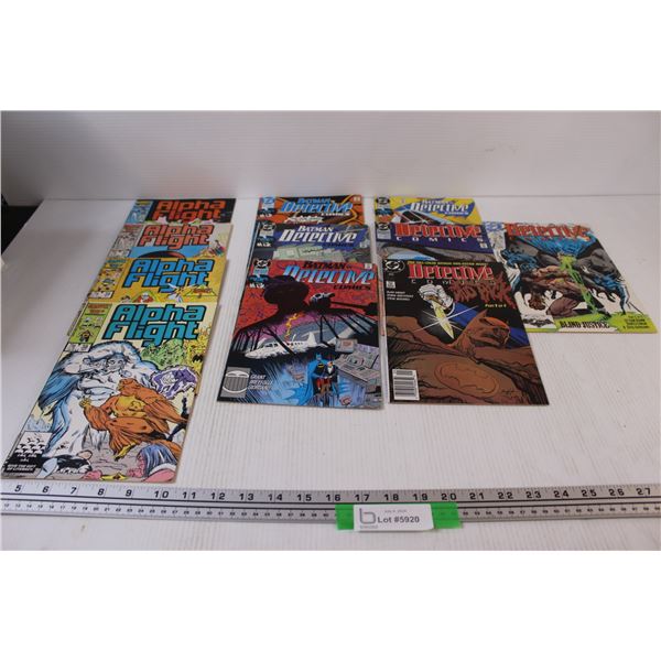 (11) Comic Books: (7) Batman Detective (4) Alpha Flight