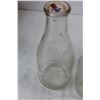 Image 2 : (3) Milk Glass Bottles - Palm, Turners, Saskatoon Drinkle Creamery