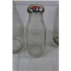 Image 3 : (3) Milk Glass Bottles - Palm, Turners, Saskatoon Drinkle Creamery