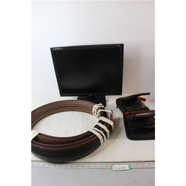 (2) CD Cases, 20" LG Computer, (2) Wire Hiders for Floor - 70" & 73 1/2"