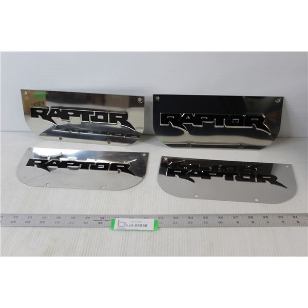 (4) Raptor Mudflap Emblems