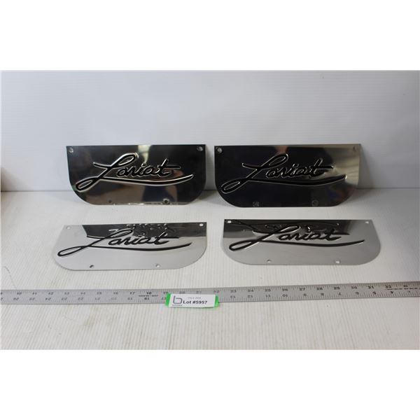 (4) Lariat Mudflap Emblems
