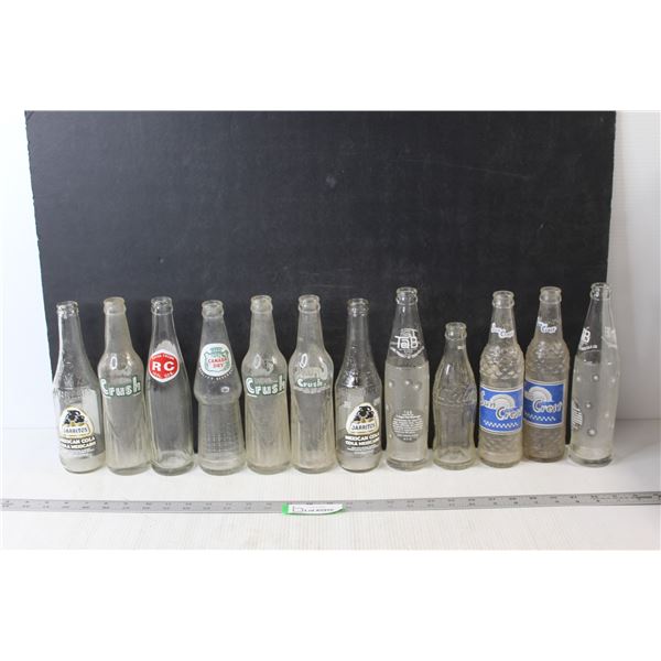 Box of (12) Vintage Soda Bottles