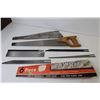 Image 5 : (6) Piece Interchangeable Saw, 5 Saw Blades - Vintage Hand Saw