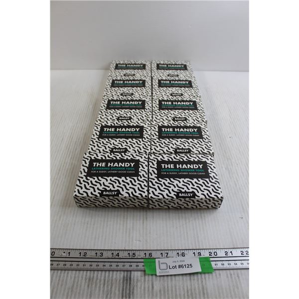 (10) Boxes Ballsy The Handy Lathering Shower Tools - Sealed