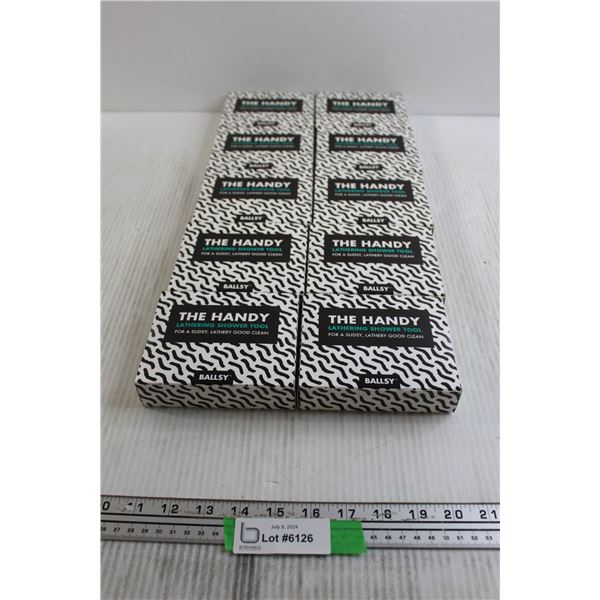 (10) Boxes Ballsy The Handy Lathering Shower Tools - Sealed