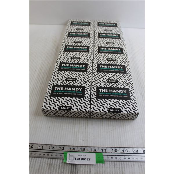 (10) Boxes Ballsy The Handy Lathering Shower Tools - Sealed