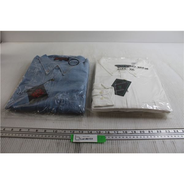 (2) Button Up Dress Shirts - 2XL, XXL