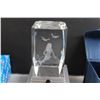 Image 2 : Mermaid Laser Glass Art - Pedestal Light is Untested