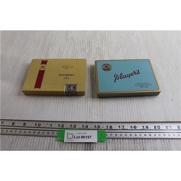 (2) Cigarette Tins