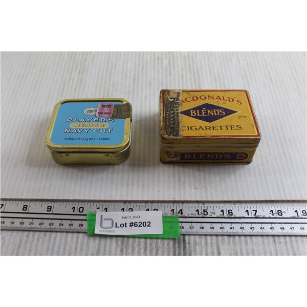 (2) Cigarette Tins