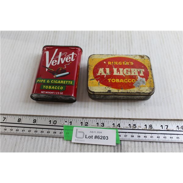 (2) Tobacco Tins