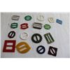 Image 2 : (30) Handkerchiefs, (17) Vintage Belt Buckles - Bakelite