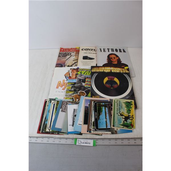 (6) Magazines, Postcards