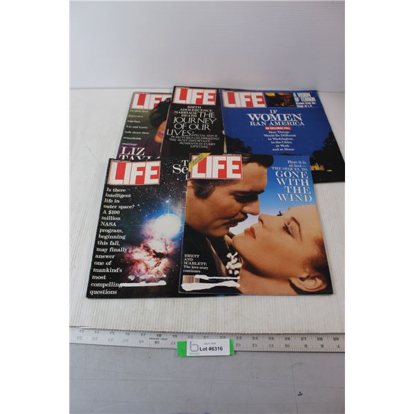 (5) Life Magazines