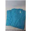 Image 2 : (3) Small Blue Solid T-Shirts, (2) Medium & Large Navy Blue Solid T-Shirts