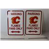 Image 1 : (2) Calgary Flames Fans Only Parking Signs - 12" x 18"