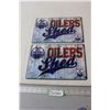Image 1 : (2) Edmonton Oilers Shed Sign - 8" x 12"