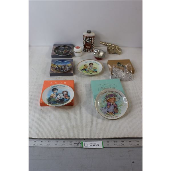 Vintage Avon Fragrance Bottles & Miniature Plates