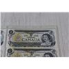 Image 5 : (6) $1.00 Canadian Bills in Sequence 8009619-9624