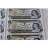 Image 6 : (6) $1.00 Canadian Bills in Sequence 8009619-9624