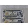 Image 2 : (3) $1.00 Canadian Bills in Sequence 8009628-9630