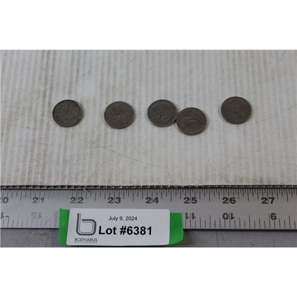 1922, 1927, 1929, 1936, 1932 King George Nickels