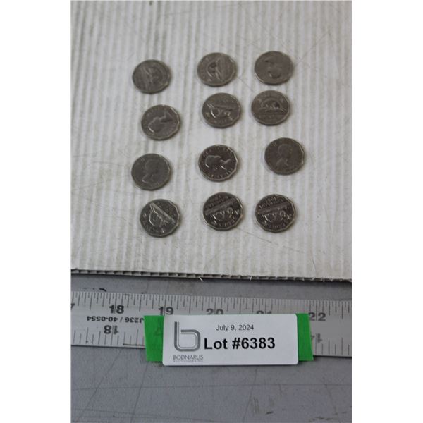 (12) 1960's Canadian Nickels